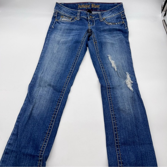 Antique Rivet Women's Blue Boot Cut Jeans - Picture 9 of 15